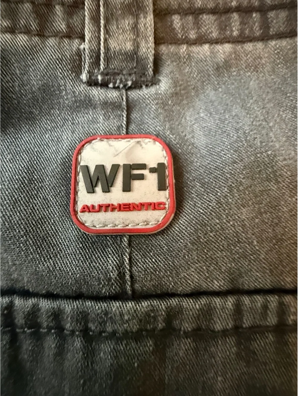WF1 WearFirst Mens Cargo Shorts 34 Gray Tech Utility Zipper Pockets Y2K Skater